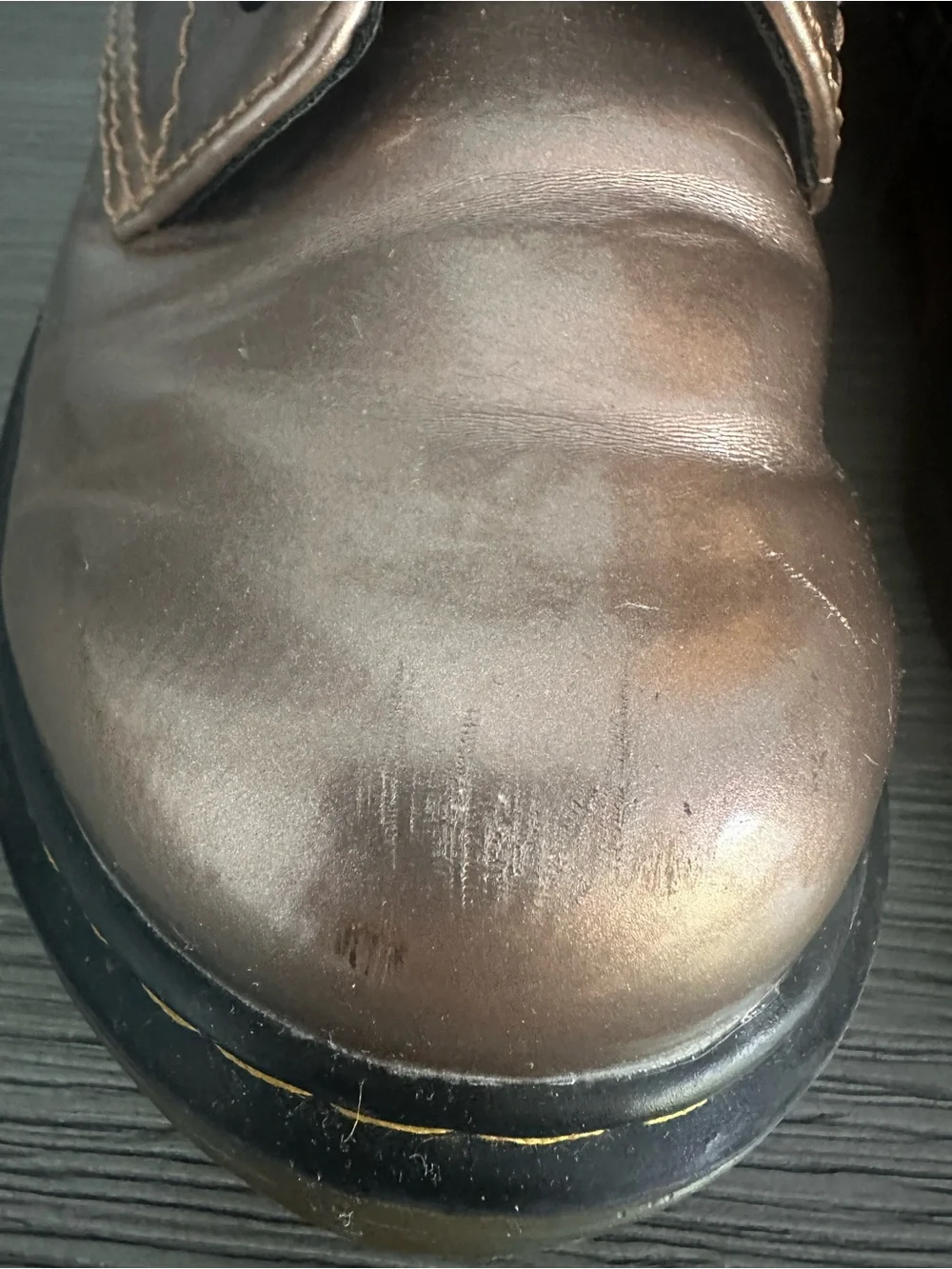 Dr. Martens Kids Metallic Pink Lace-Up Boots